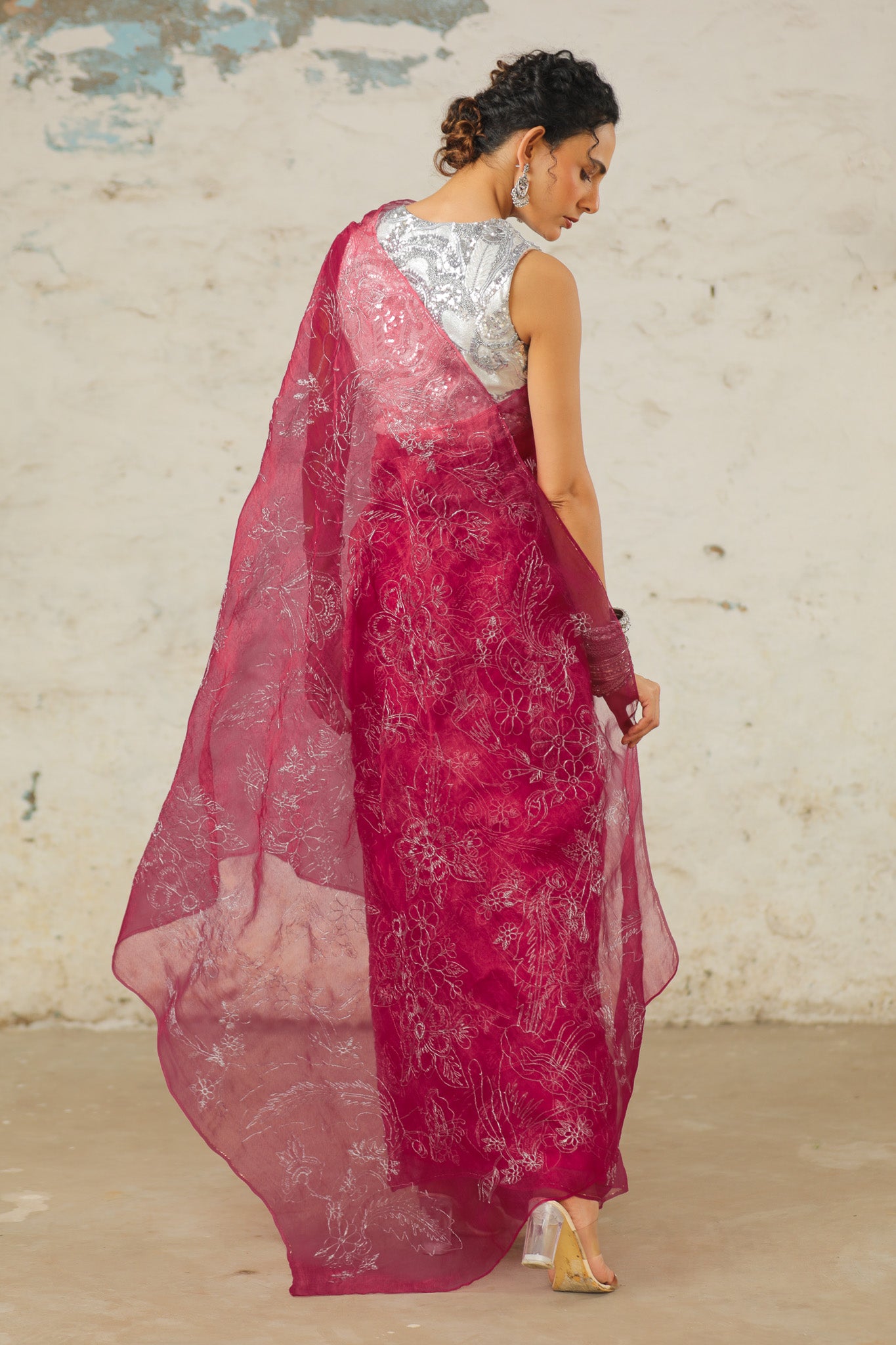 Peony - Organza Saree