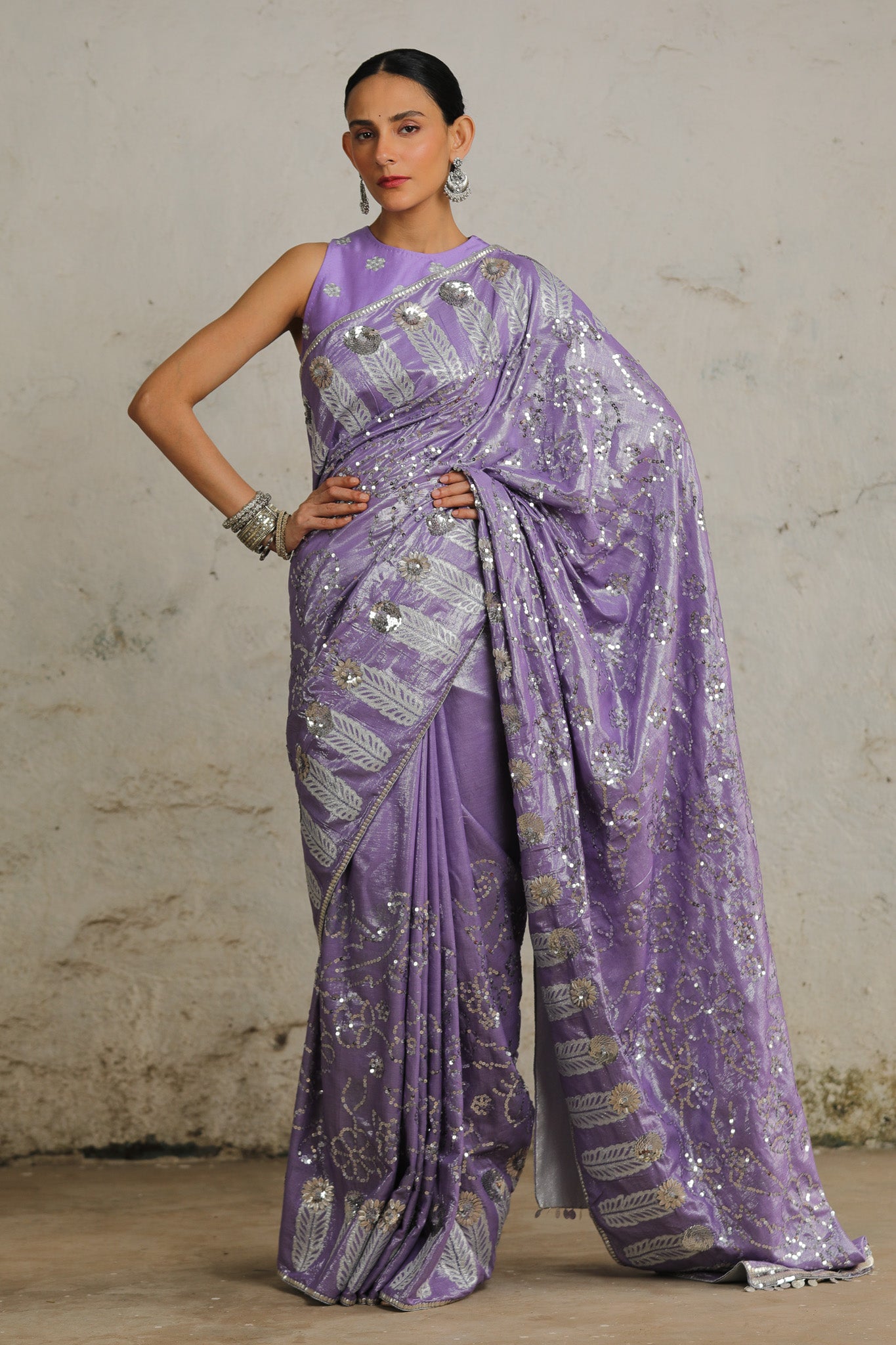Galactic Lavender - Saree