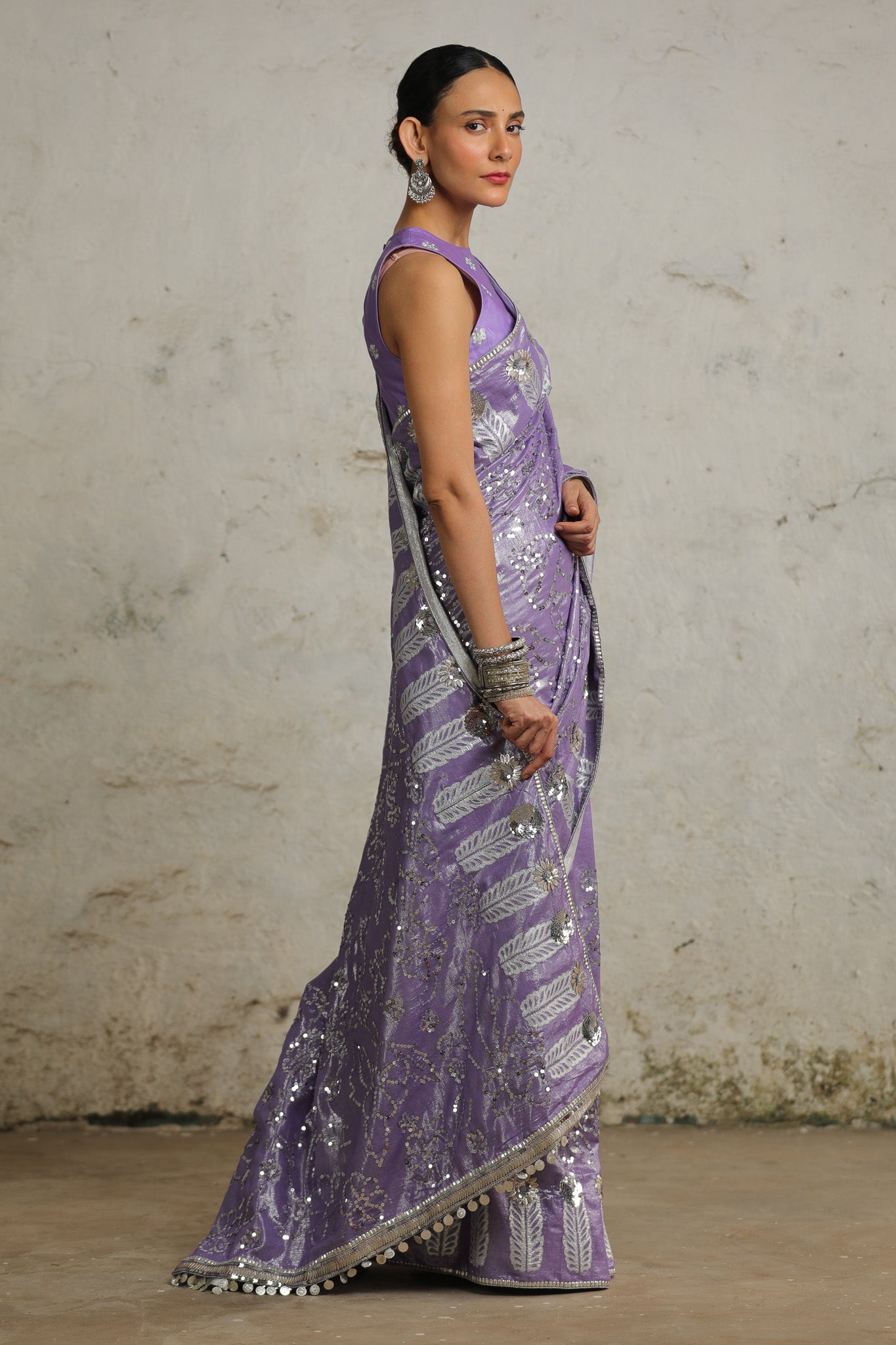 Galactic Lavender - Saree