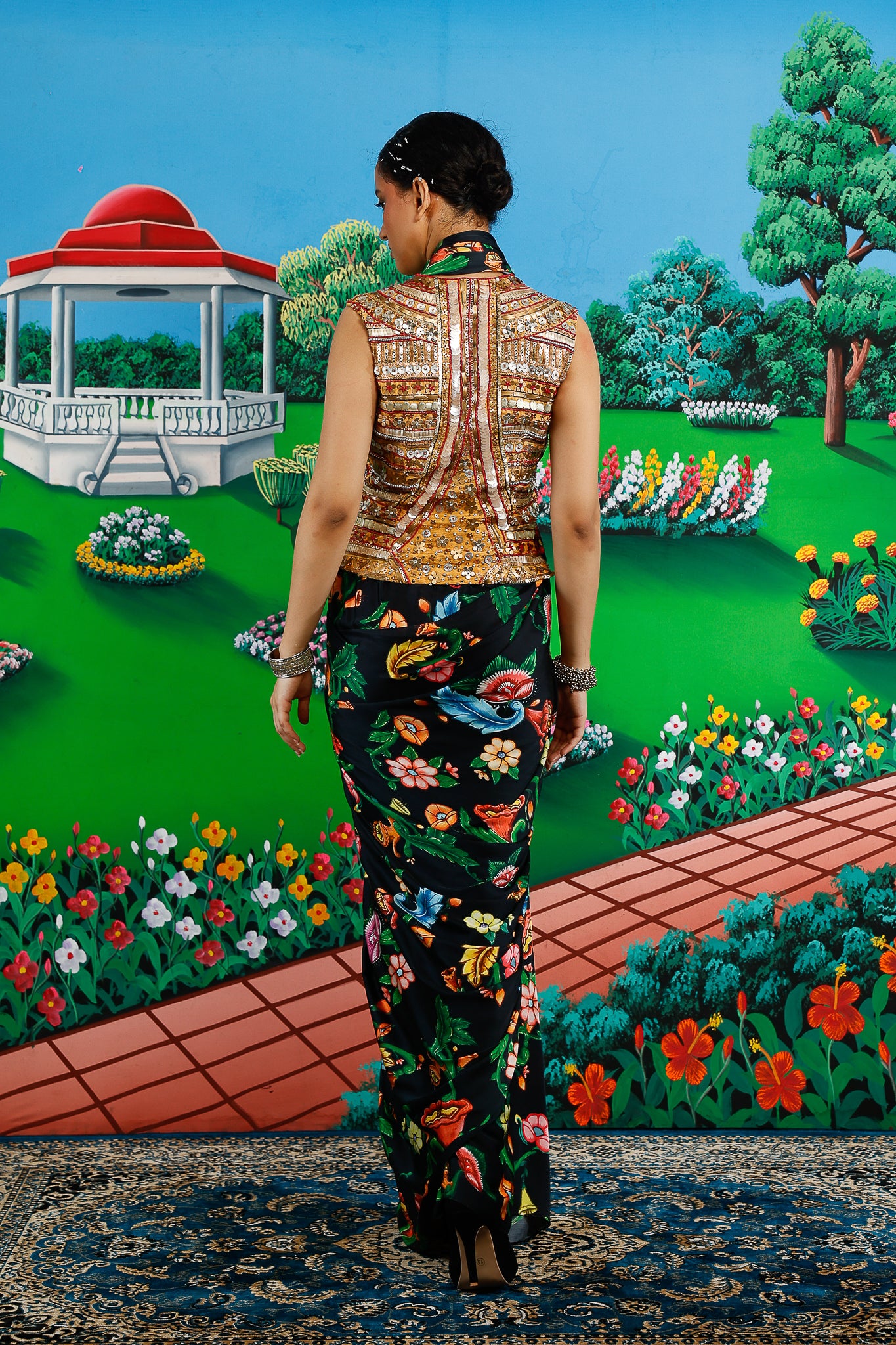 Agrippina - Stitched Saree Set