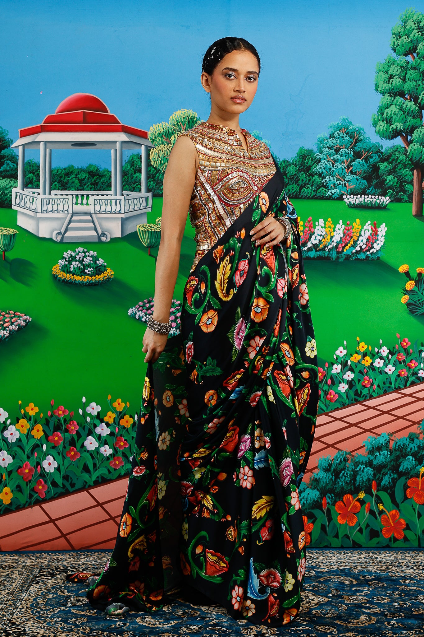 Agrippina - Stitched Saree Set