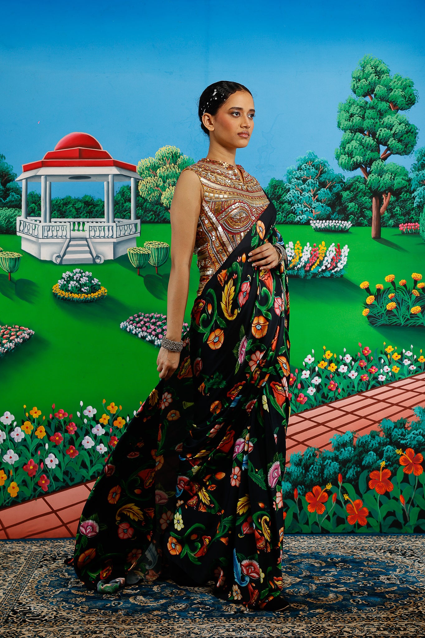 Agrippina - Stitched Saree Set