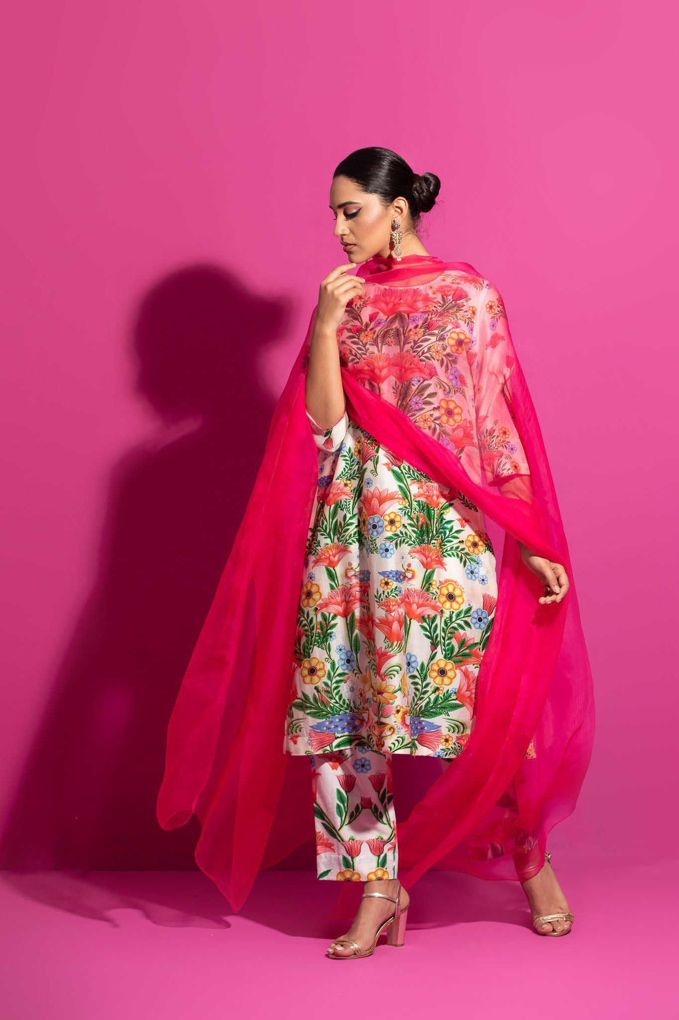 Gulabi Champa Bagh - Set With Dupatta