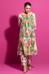 Lime Champa Bagh - Set With Dupatta