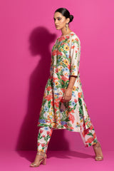 Lime Champa Bagh - Set With Dupatta