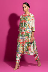 Lime Champa Bagh - Set With Dupatta