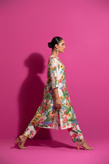 Lime Champa Bagh - Set With Dupatta