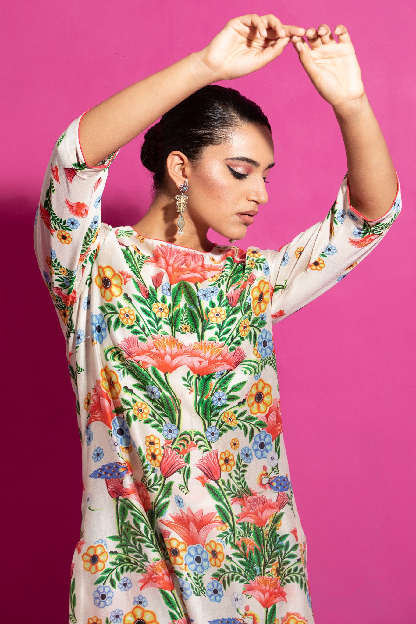 Lime Champa Bagh - Set With Dupatta