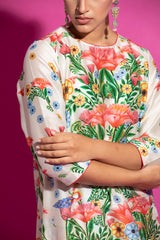 Lime Champa Bagh - Set With Dupatta