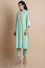 Neo Mint Embroidered - Tunic Set