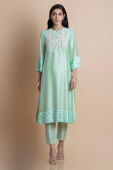 Neo Mint Embroidered - Tunic Set