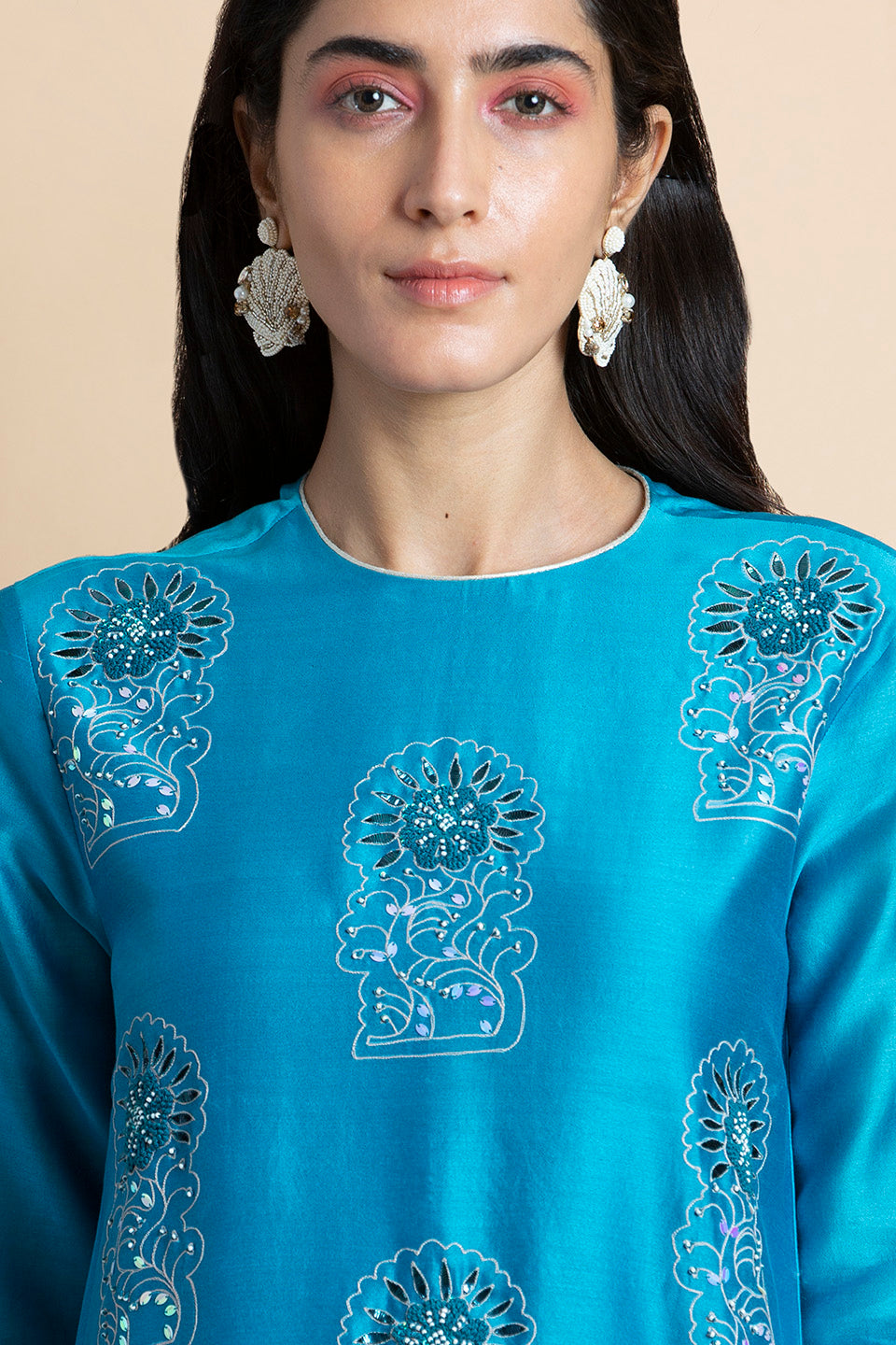 Skydive Blue Embroidered - Kurta Set