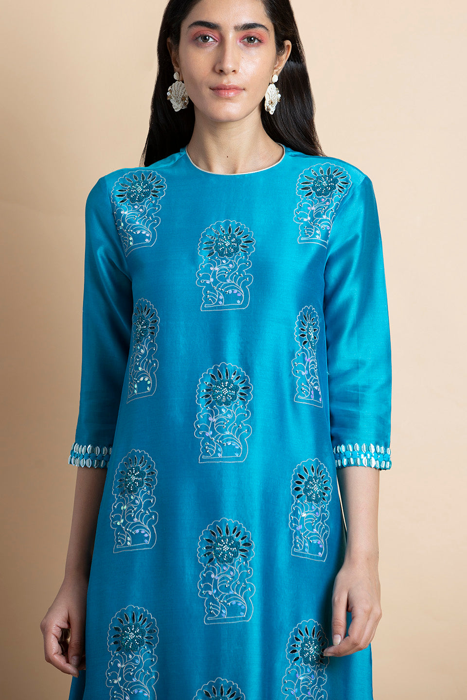 Skydive Blue Embroidered - Kurta Set
