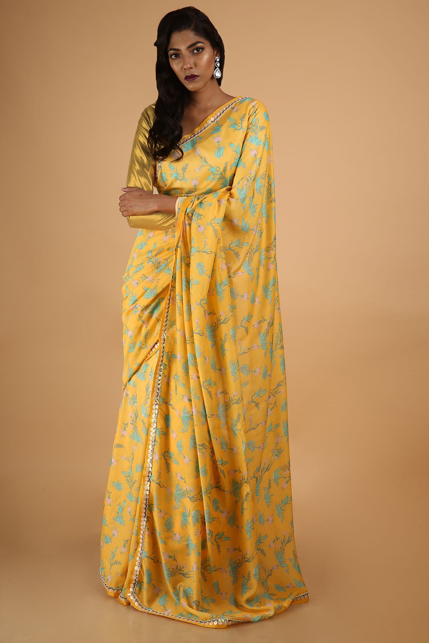 Printed Saree in Cotton Silk - sakshamneharicka.com