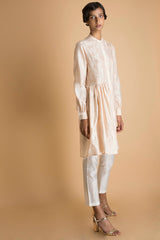 Peach Tonal Embroidered Tunic
