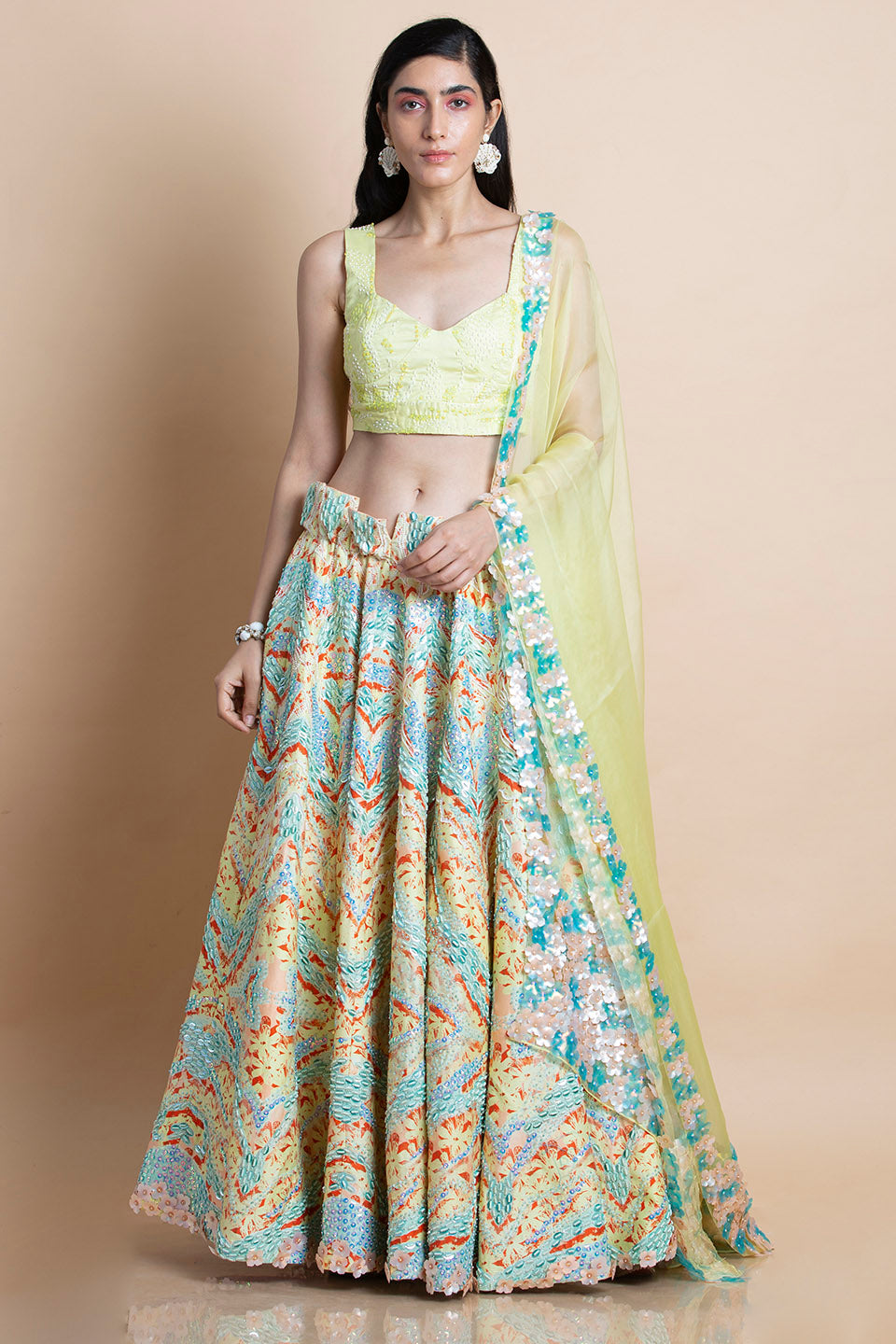 Distressed Daisy - Lehenga Set