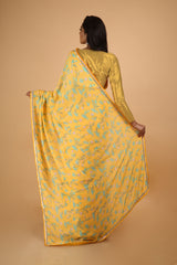 Printed Saree in Cotton Silk - sakshamneharicka.com
