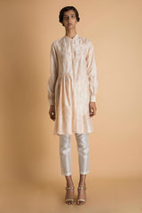 Peach Tonal Embroidered Tunic