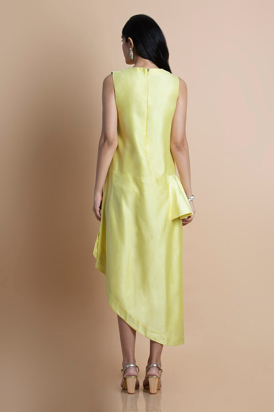 Lime Yellow Asymmetric - Dress