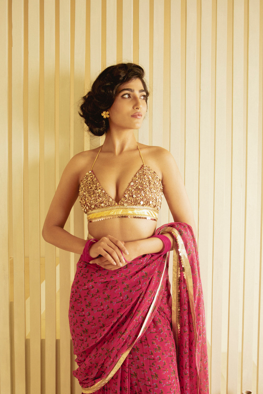Rosy Ready To Wear Saree Set