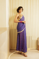 Iris - Stiched Saree Set