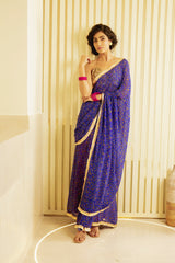 Iris - Stiched Saree Set