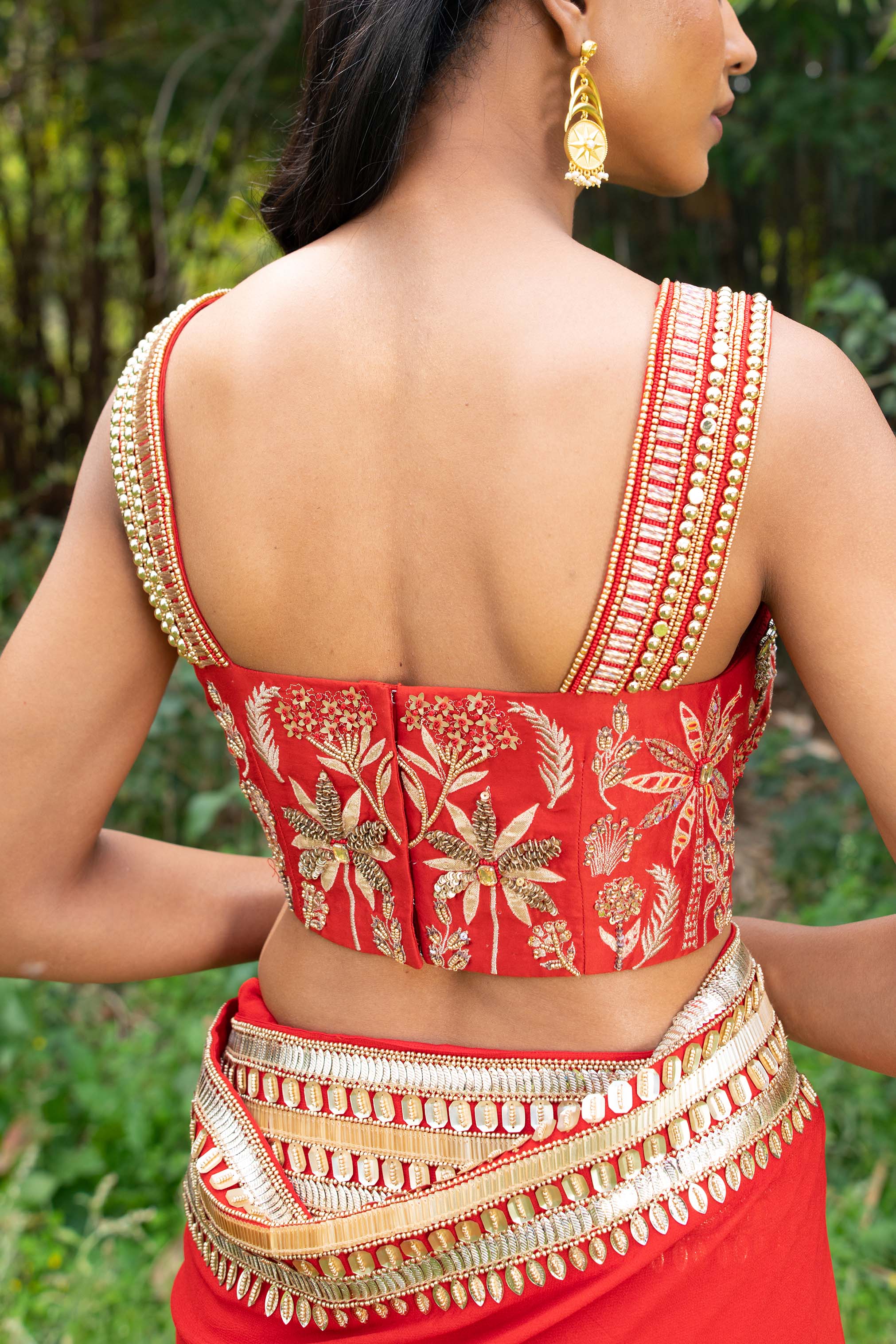 Sindoori Laal Hand Embroidered Blouse