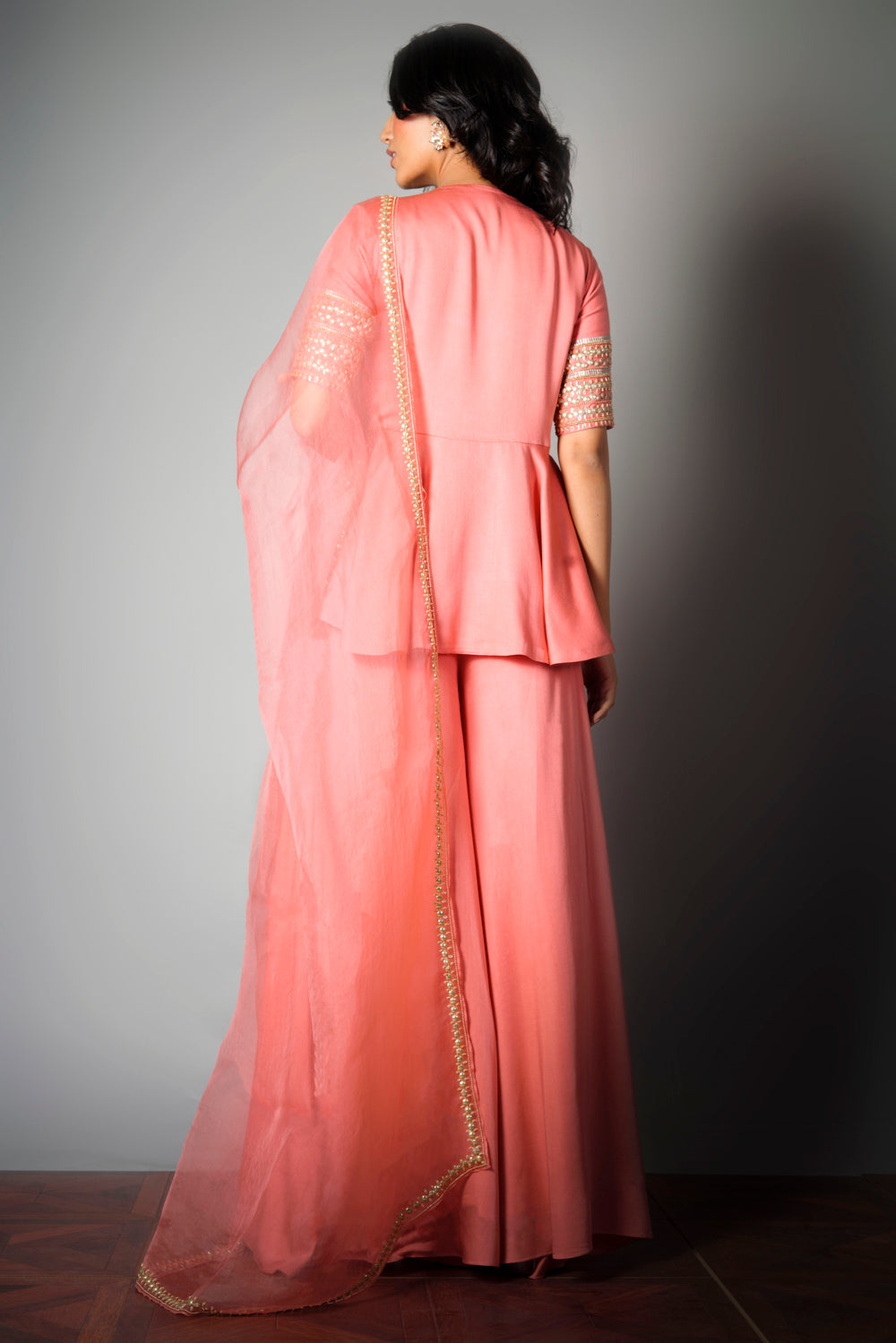 Pink Embroidered - Sharara Set