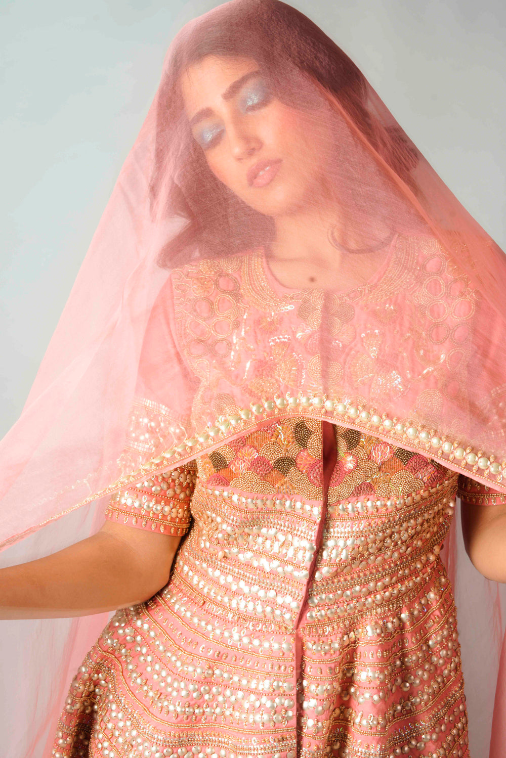 Pink Embroidered - Sharara Set