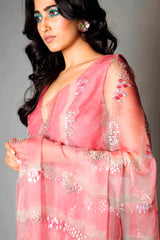 Pink Iridescent - Saree
