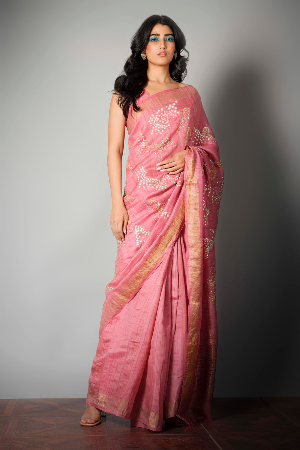 Pink Ghaata - Saree