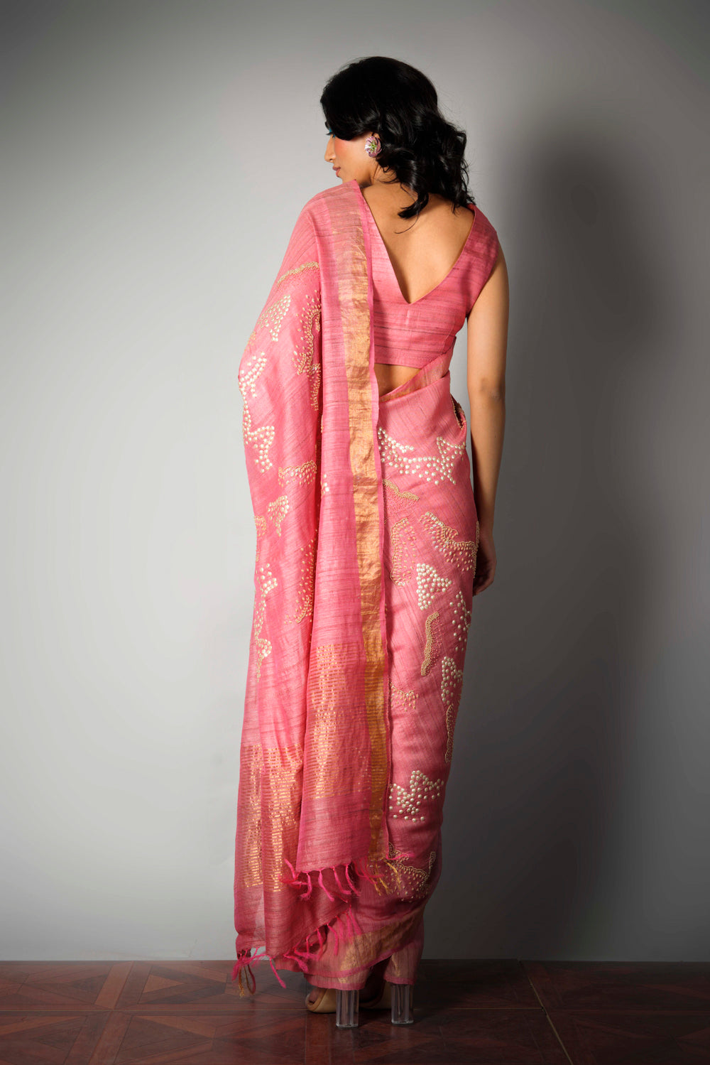 Pink Ghaata - Saree