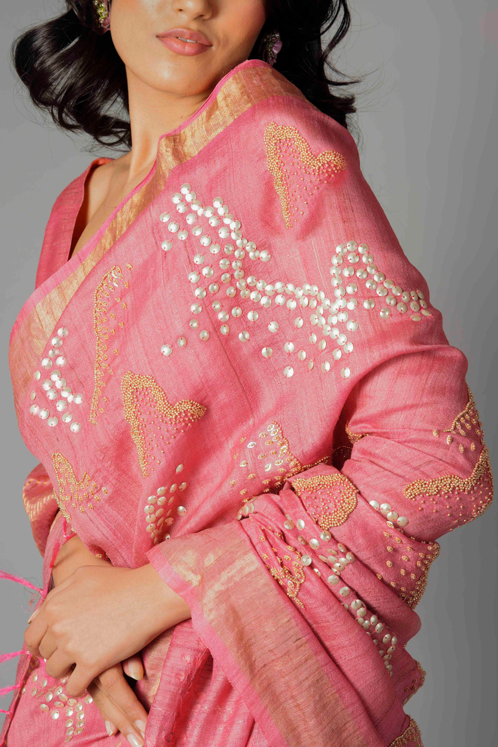Pink Ghaata - Saree
