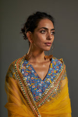 Printed and Hand Embroidered Lehenga Set - sakshamneharicka.com