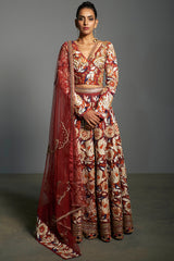 Red Lehenga Set - sakshamneharicka.com