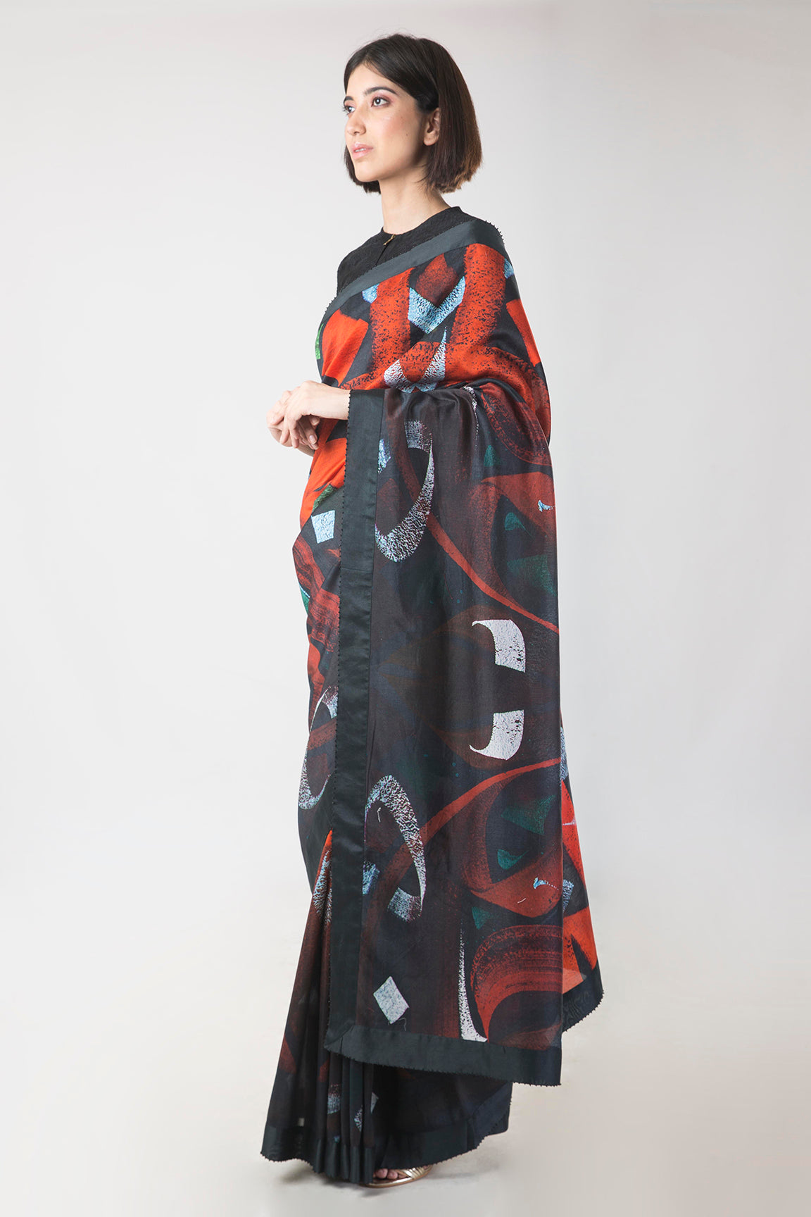 Bismil - Printed Saree in Chanderi - sakshamneharicka.com