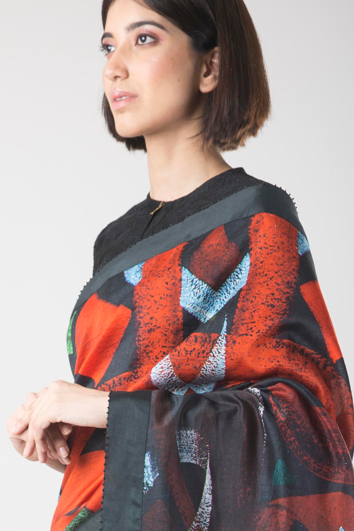 Bismil - Printed Saree in Chanderi - sakshamneharicka.com