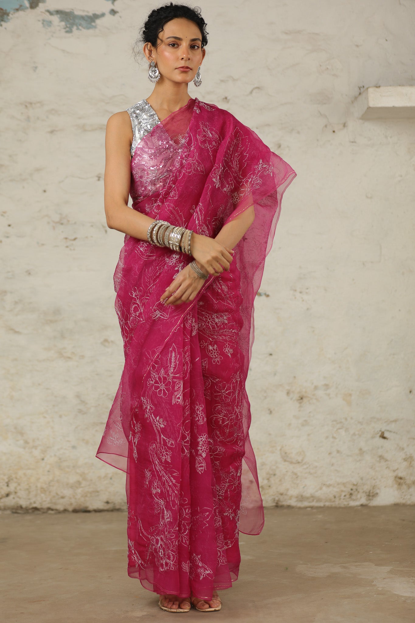 Peony - Organza Saree