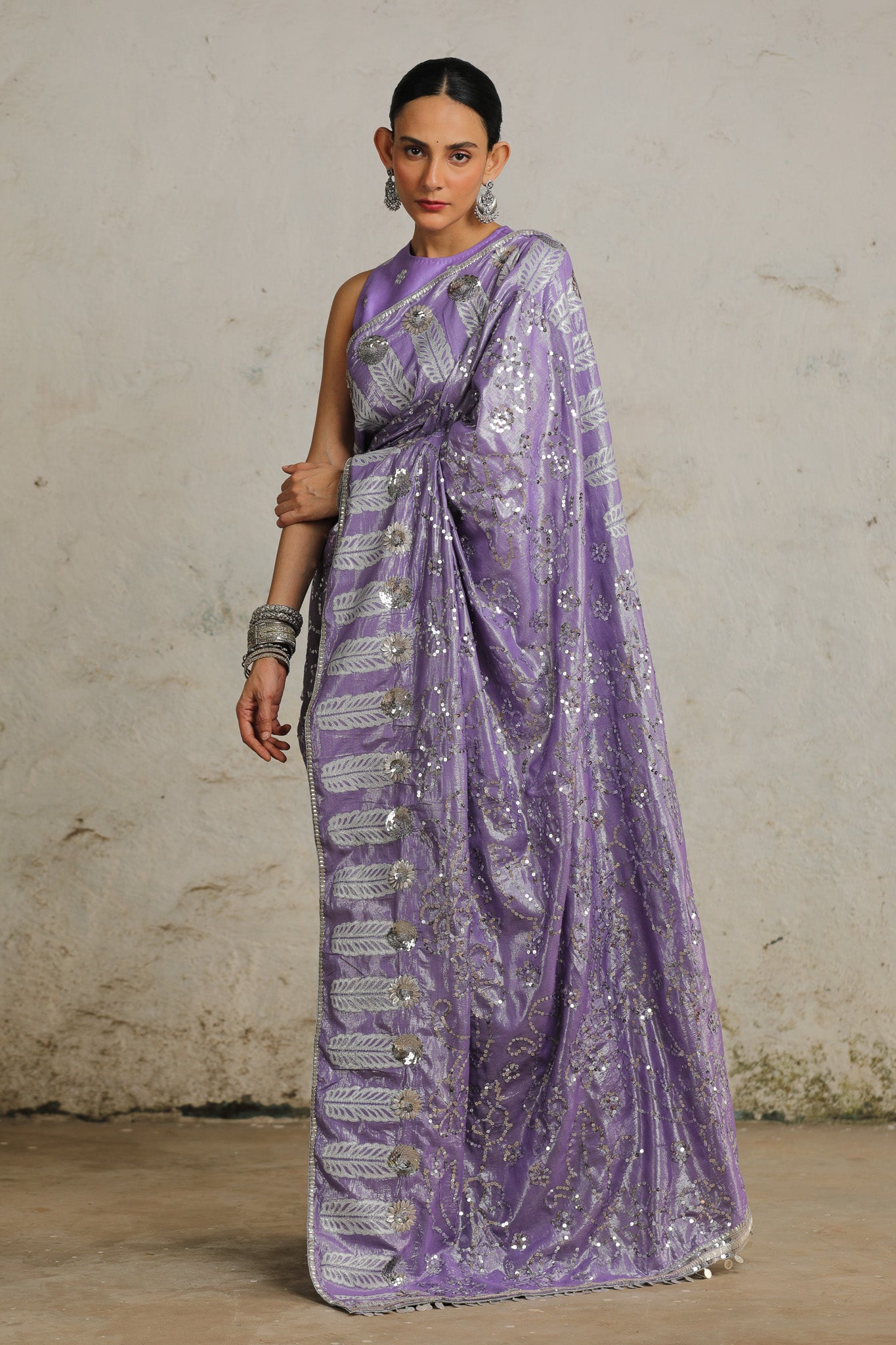 Galactic Lavender - Saree