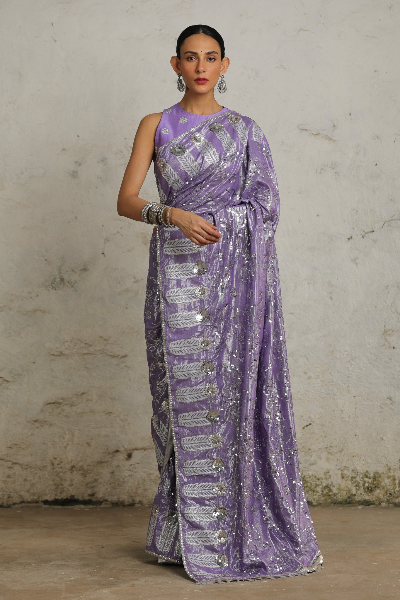 Galactic Lavender - Saree