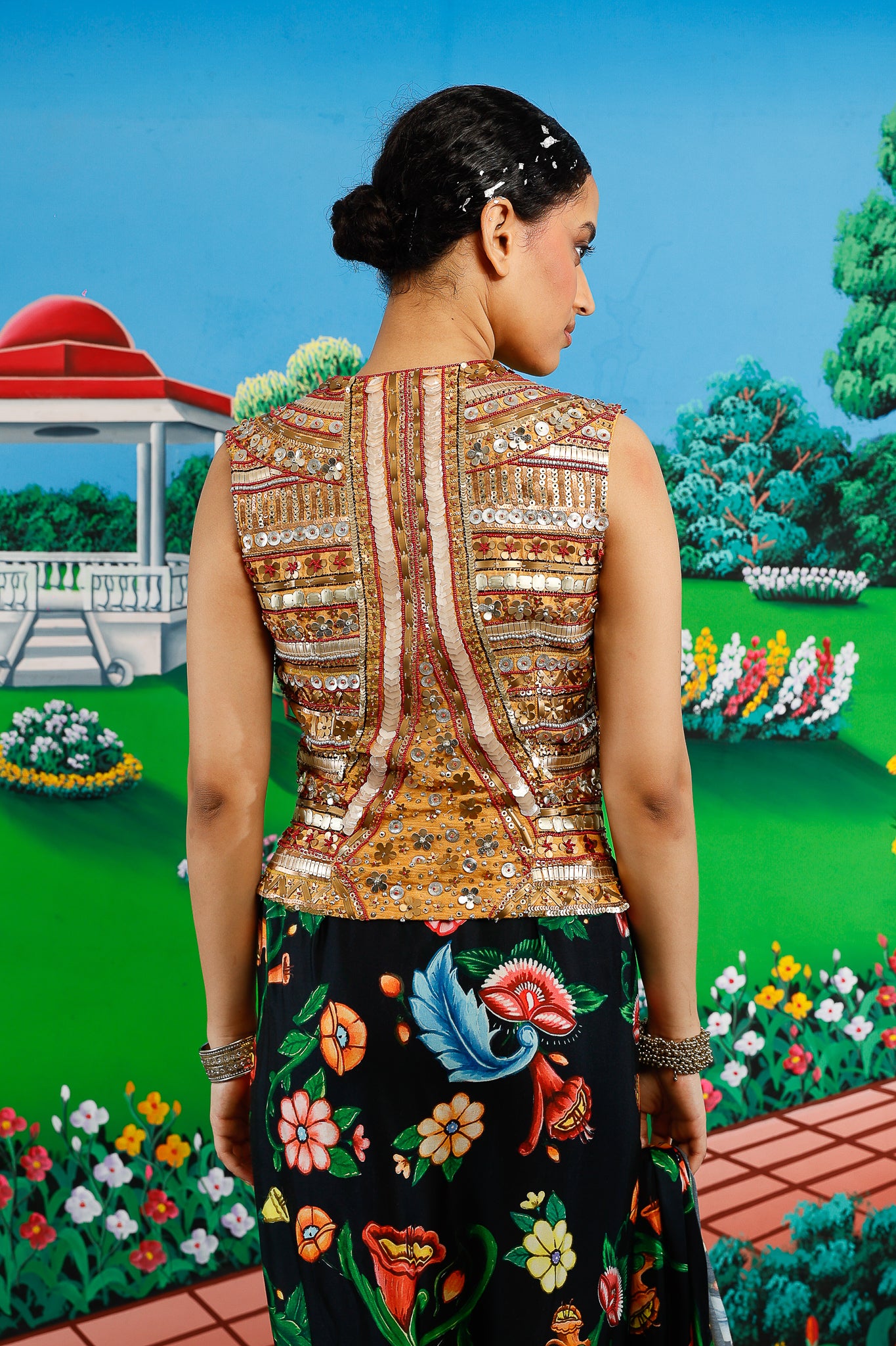 Agrippina - Stitched Saree Set