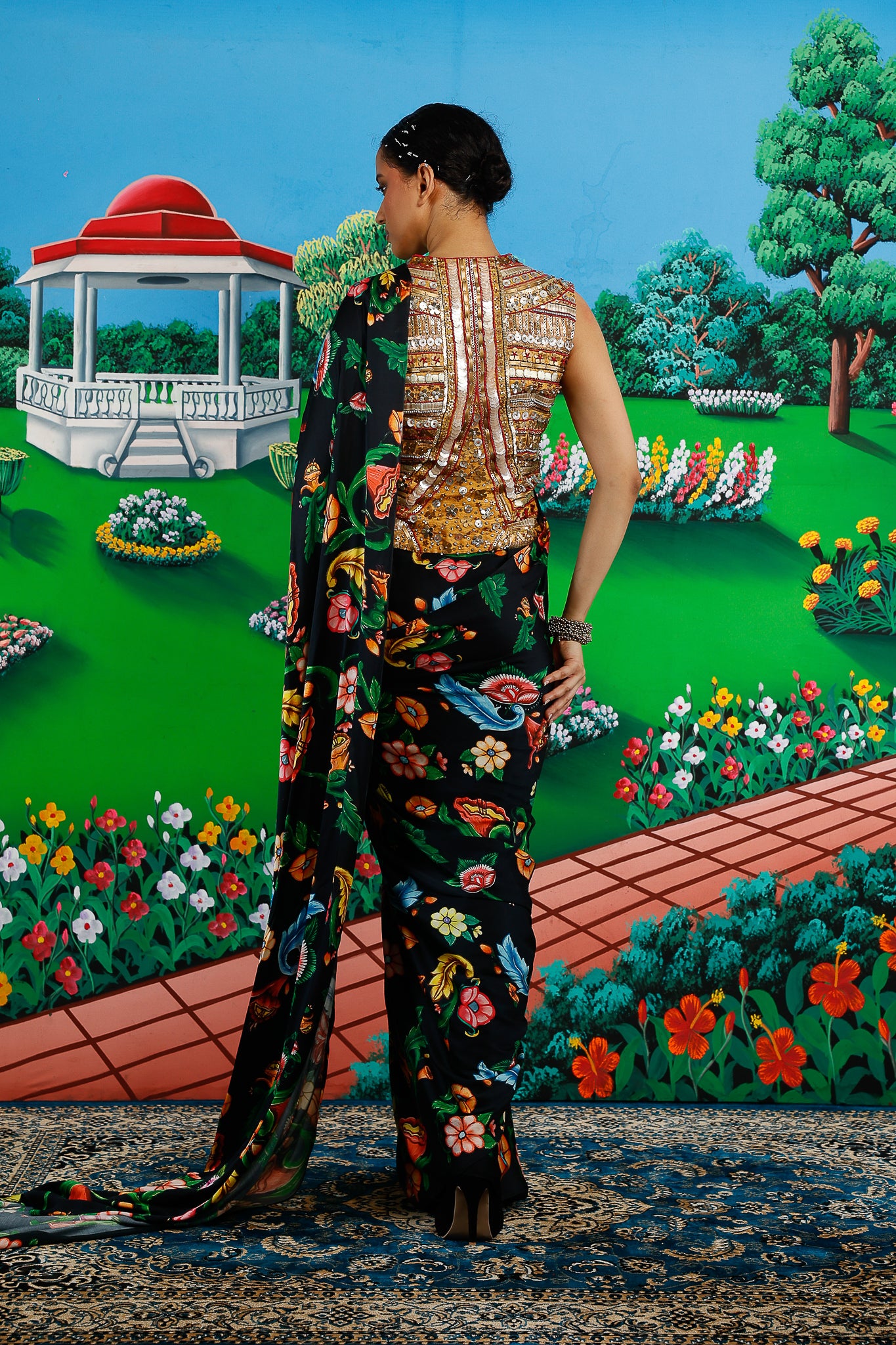 Agrippina - Stitched Saree Set