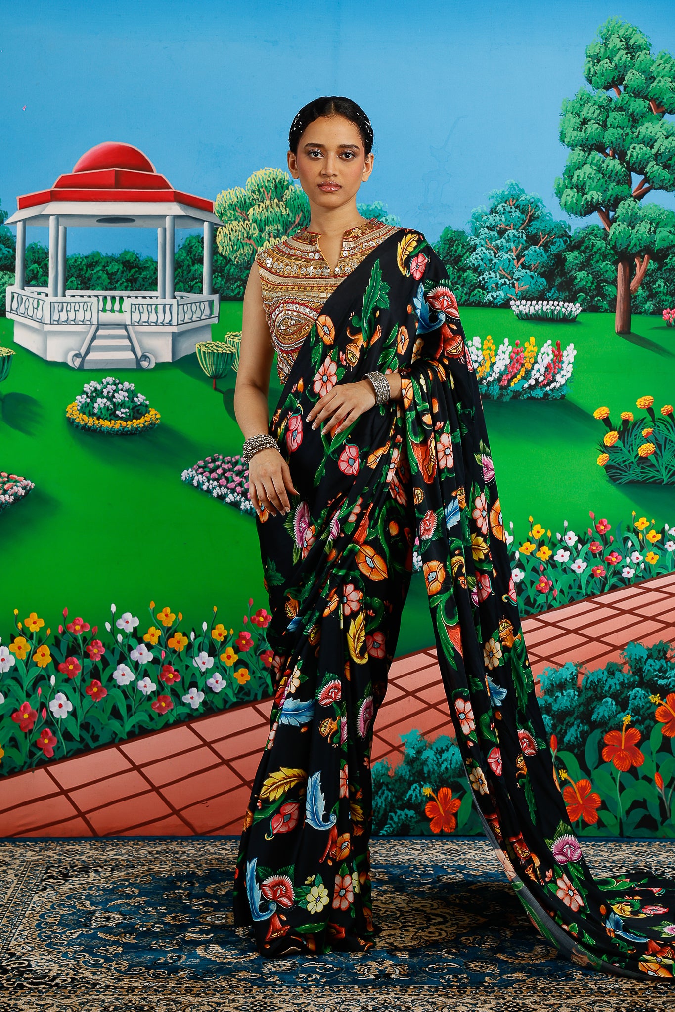 Agrippina - Stitched Saree Set