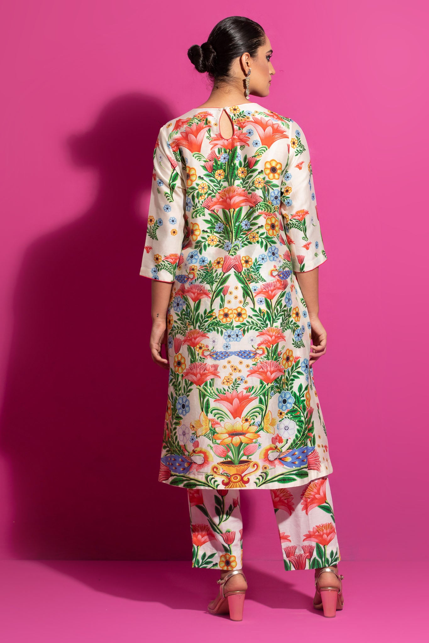 Lime Champa Bagh - Set With Dupatta