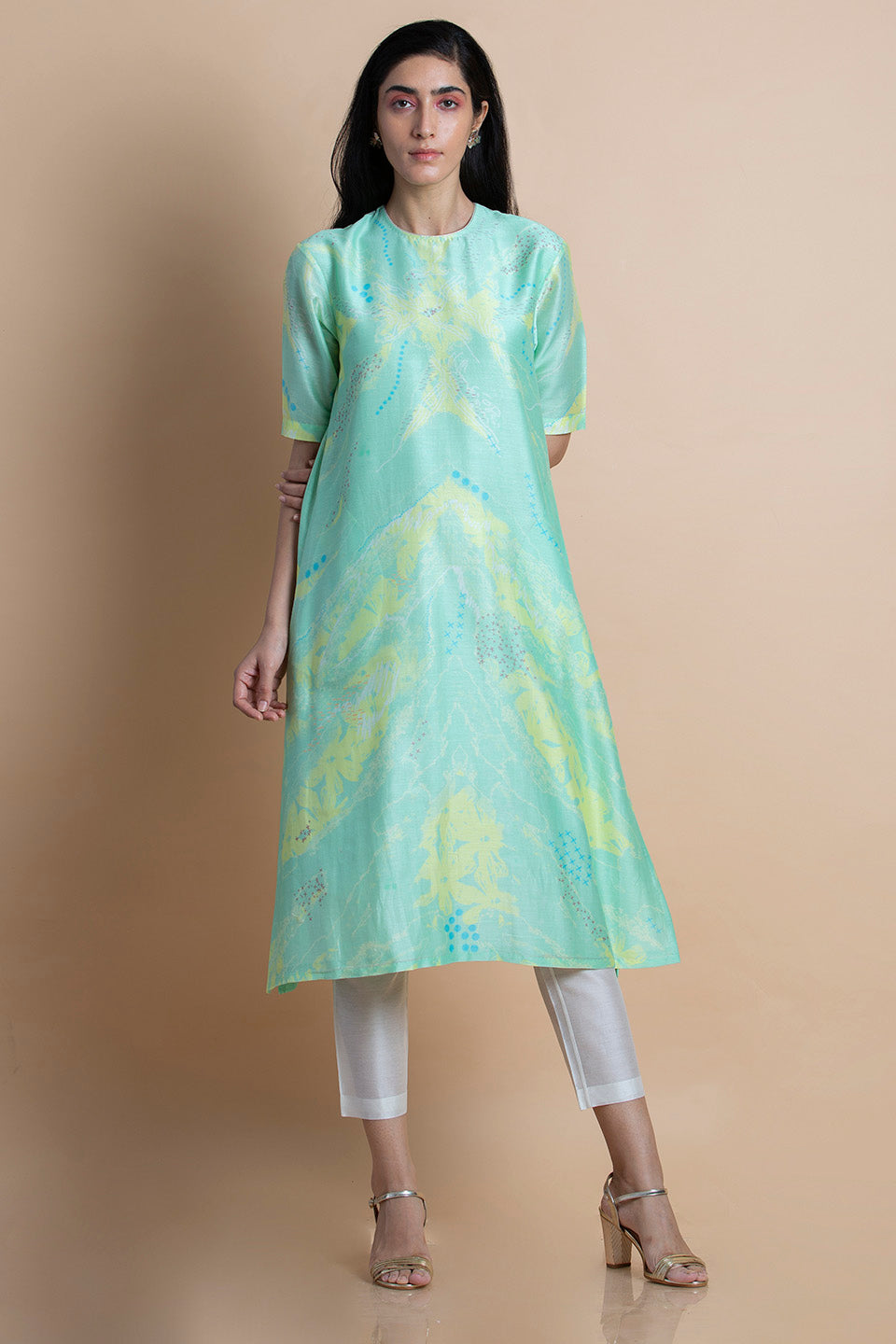 Mint Printed Kurti
