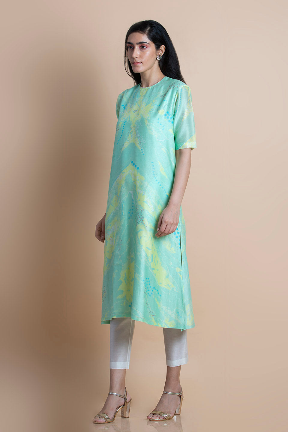Mint Printed Kurti