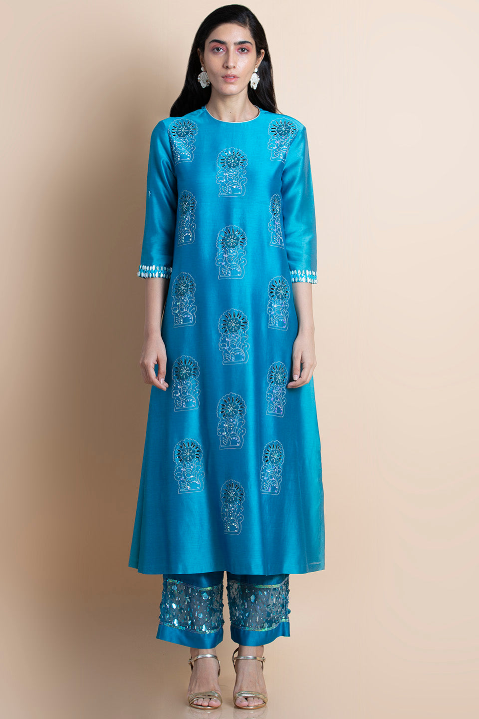Skydive Blue Embroidered - Kurta Set