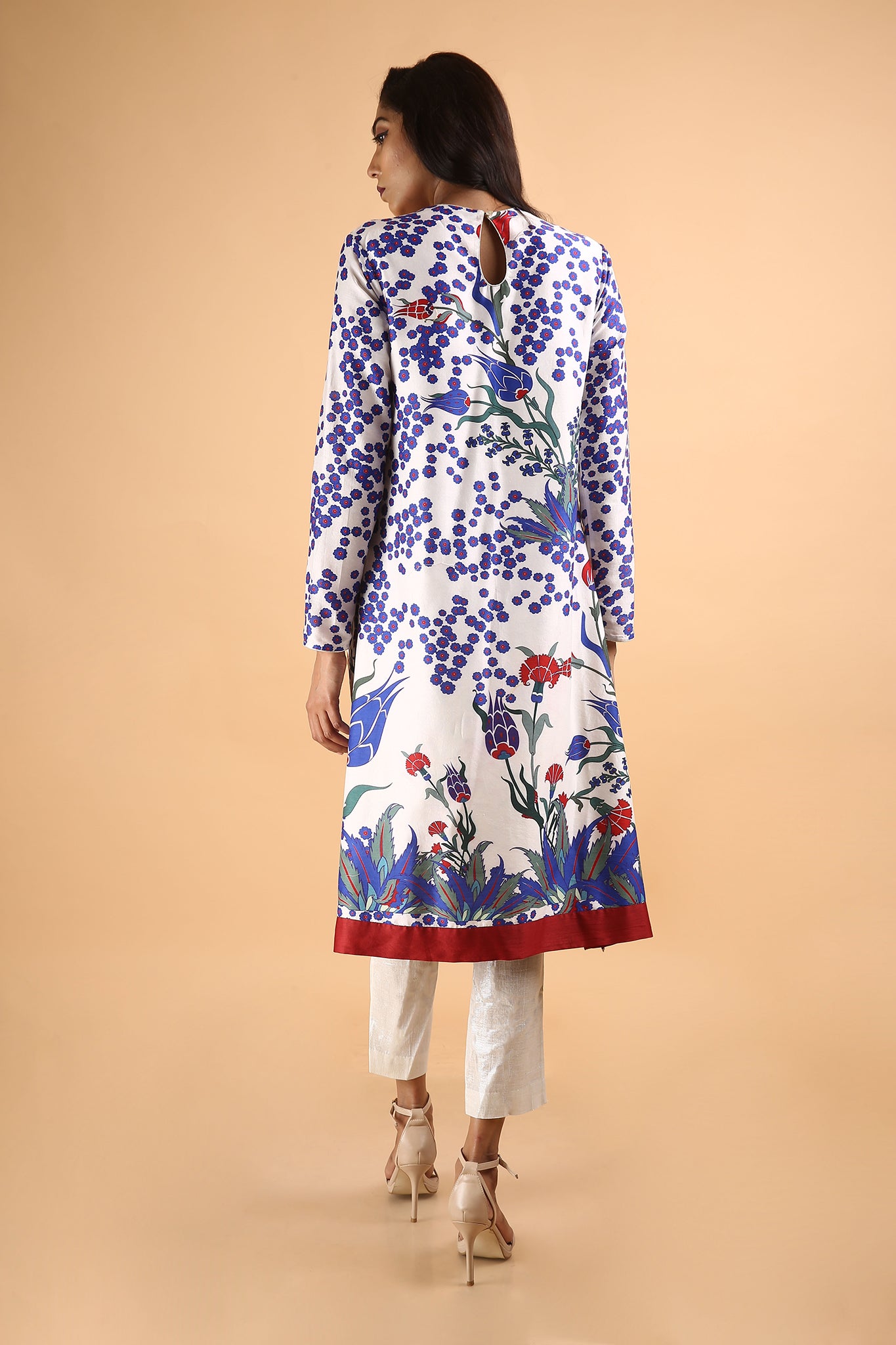 Printed Chanderi Kurta Set - sakshamneharicka.com