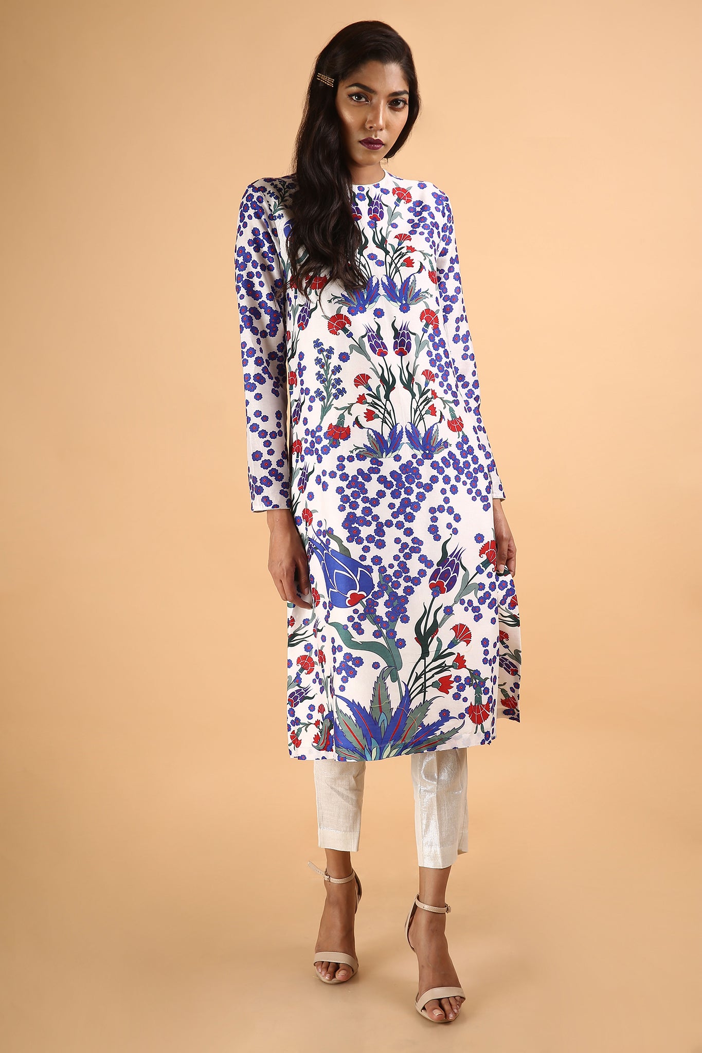 Printed Chanderi Kurta Set - sakshamneharicka.com