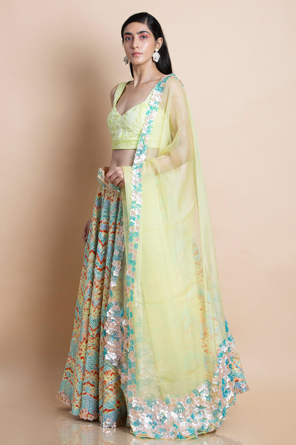 Distressed Daisy - Lehenga Set